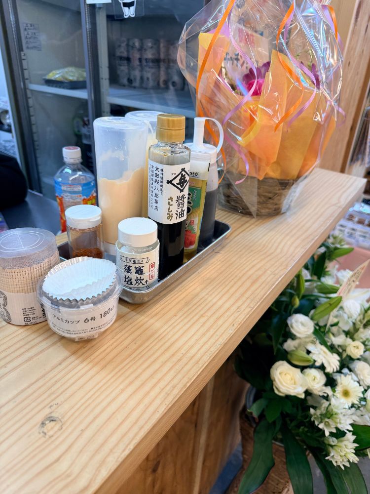 カウンターの調味料